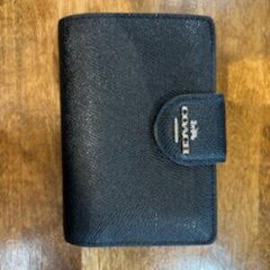Coach Factory Black Corner Zip Wallet